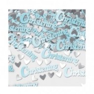 Blue Baby Boy Christening Table Confetti